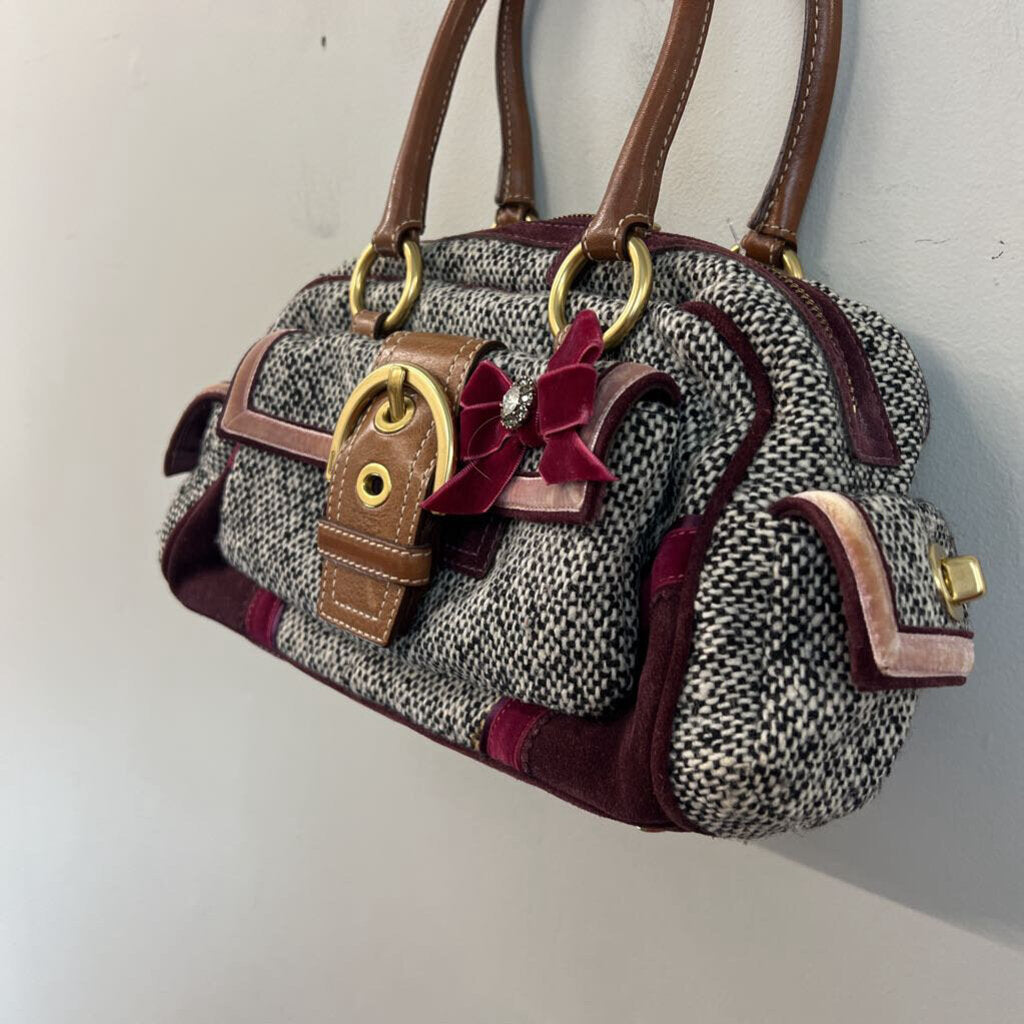 Vintage Coach Soho Tweed Satchel Purse