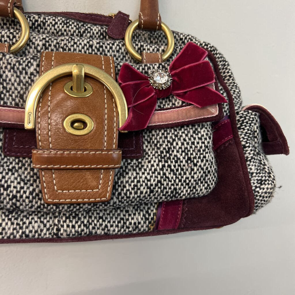 Vintage Coach Soho Tweed Satchel Purse
