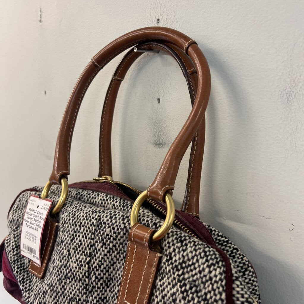 Vintage Coach Soho Tweed Satchel Purse