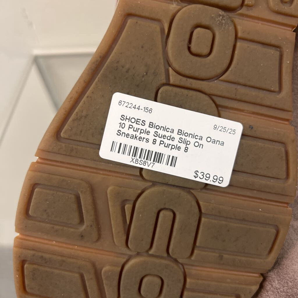 Bionica Oana 10 Purple Suede Slip On Sneakers 8