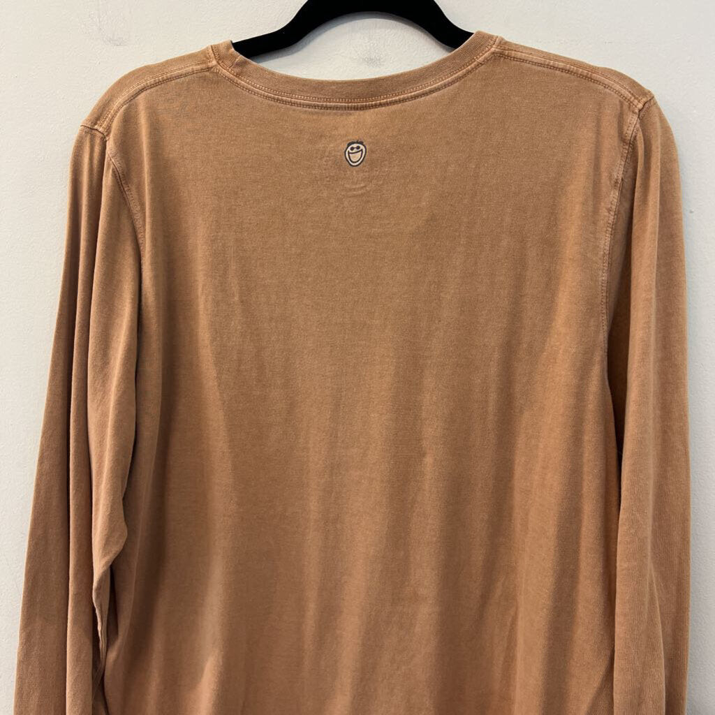 Life Is Good Brown The Little Things Long Sleeve Graphic Tee Large