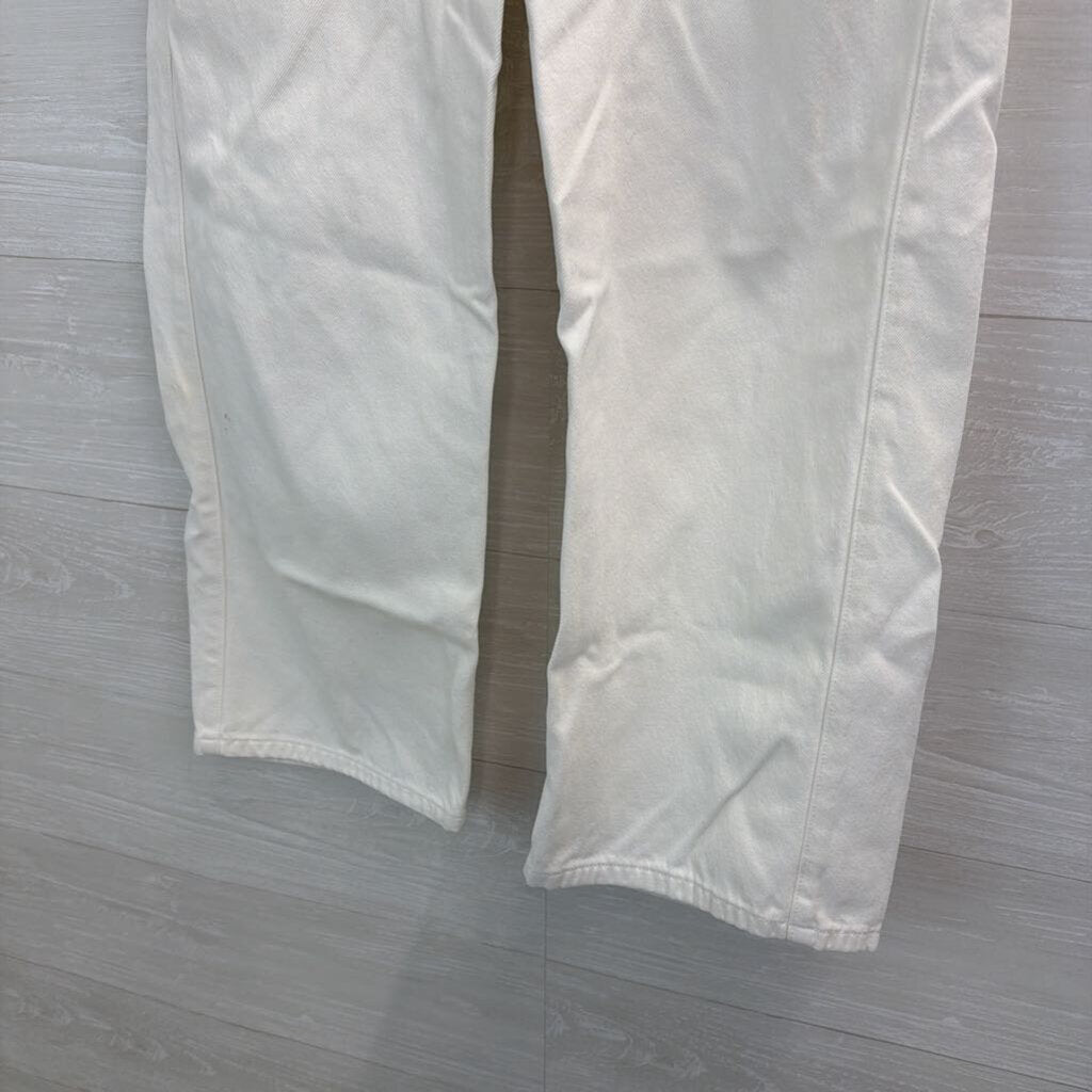 A.L.C. White Denim Wide Leg Jeans 6