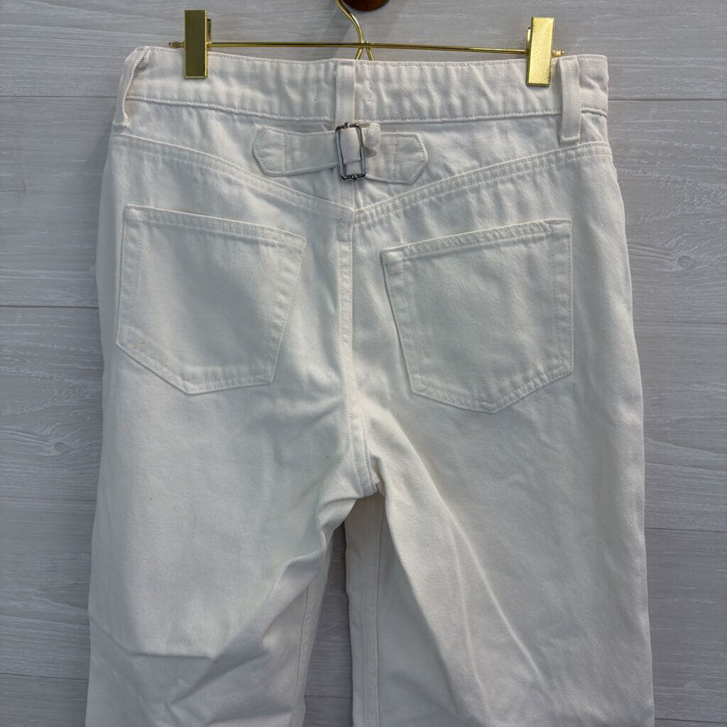 A.L.C. White Denim Wide Leg Jeans 6