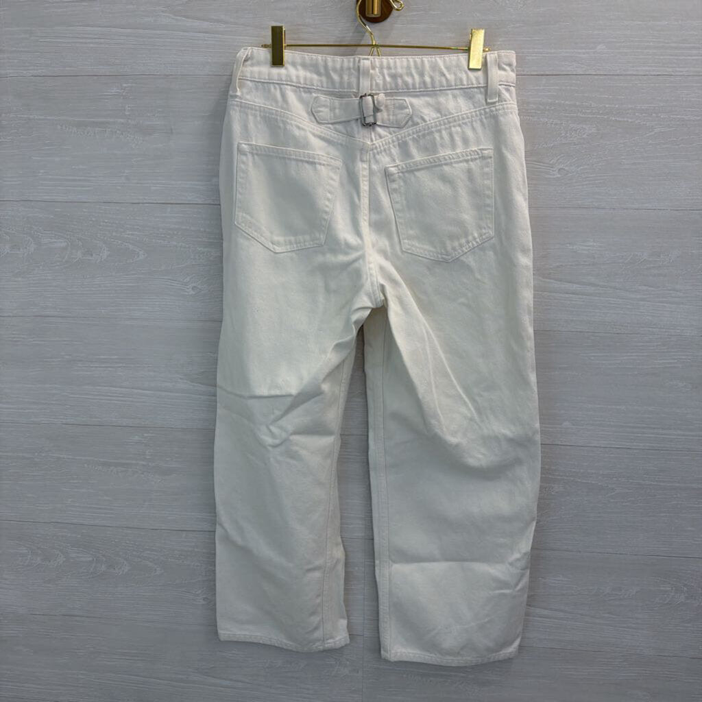 A.L.C. White Denim Wide Leg Jeans 6