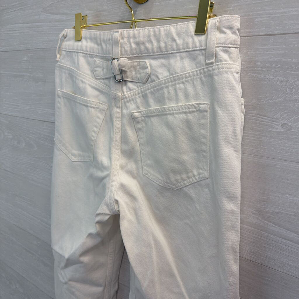 A.L.C. White Denim Wide Leg Jeans 6