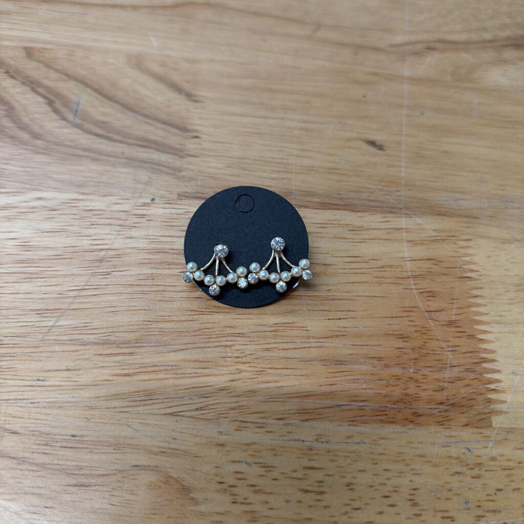 Gold/ Pearl/ Rhinestone Earrings