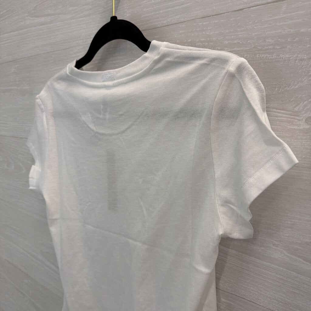 Skims White Shrunken Relaxed Fit Tee Small