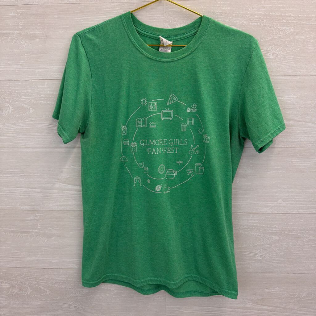 Green/ White Gilmore Girls Fan Fest Short Sleeve Graphic Tee Medium
