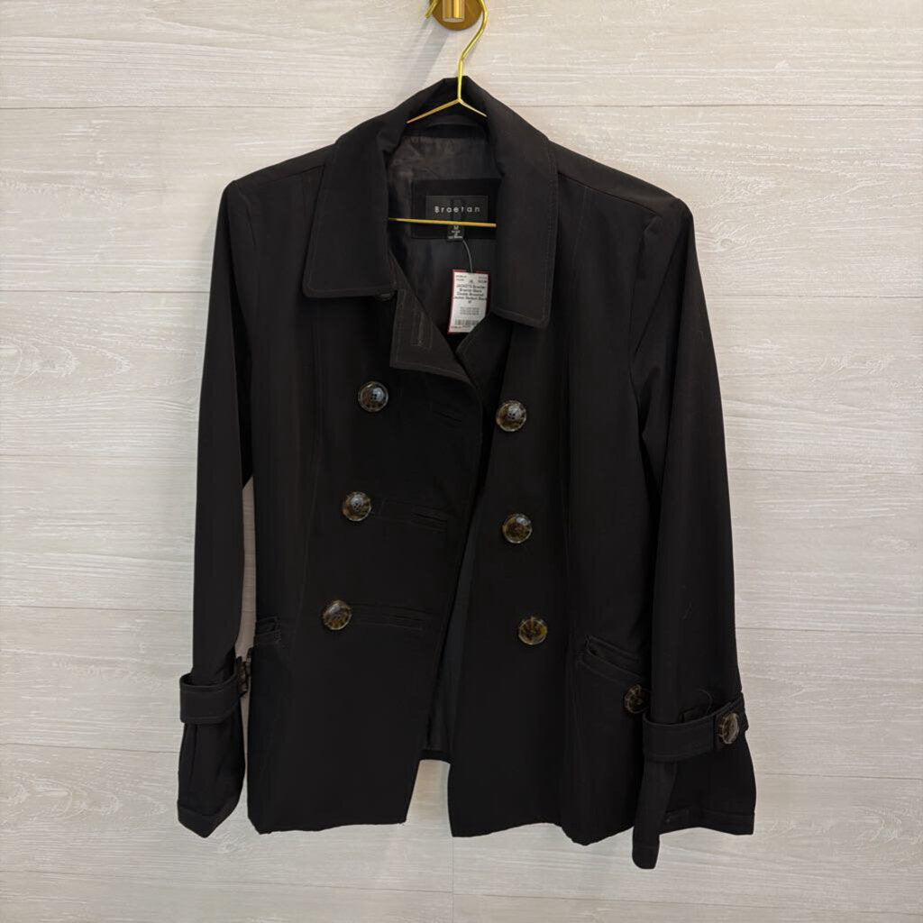 Braetan Black Double Breasted Jacket Medium