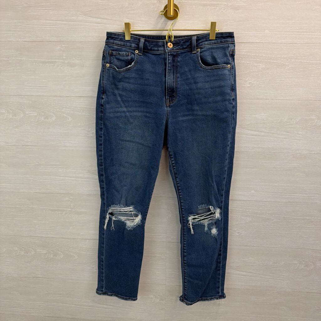 American Eagle Medium Wash Mom Jeans 10 Short