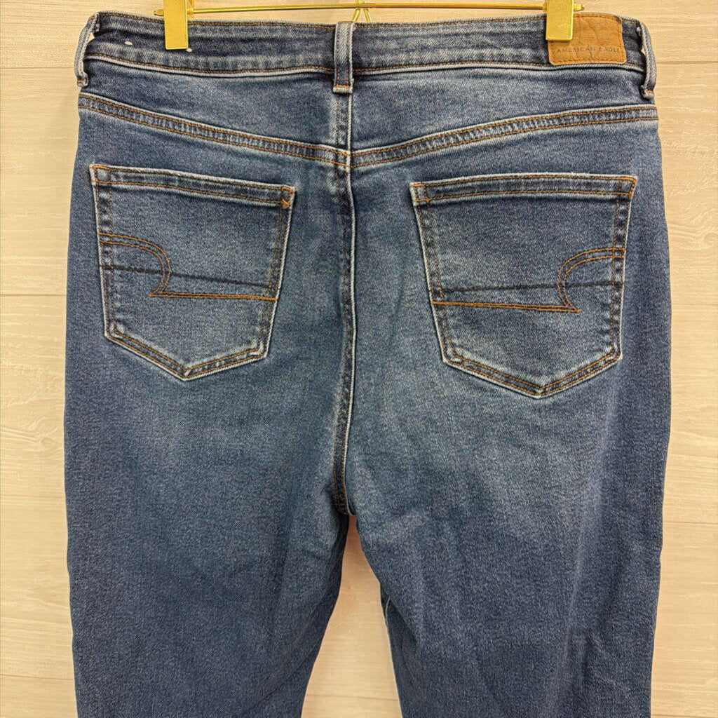 American Eagle Medium Wash Mom Jeans 10 Short