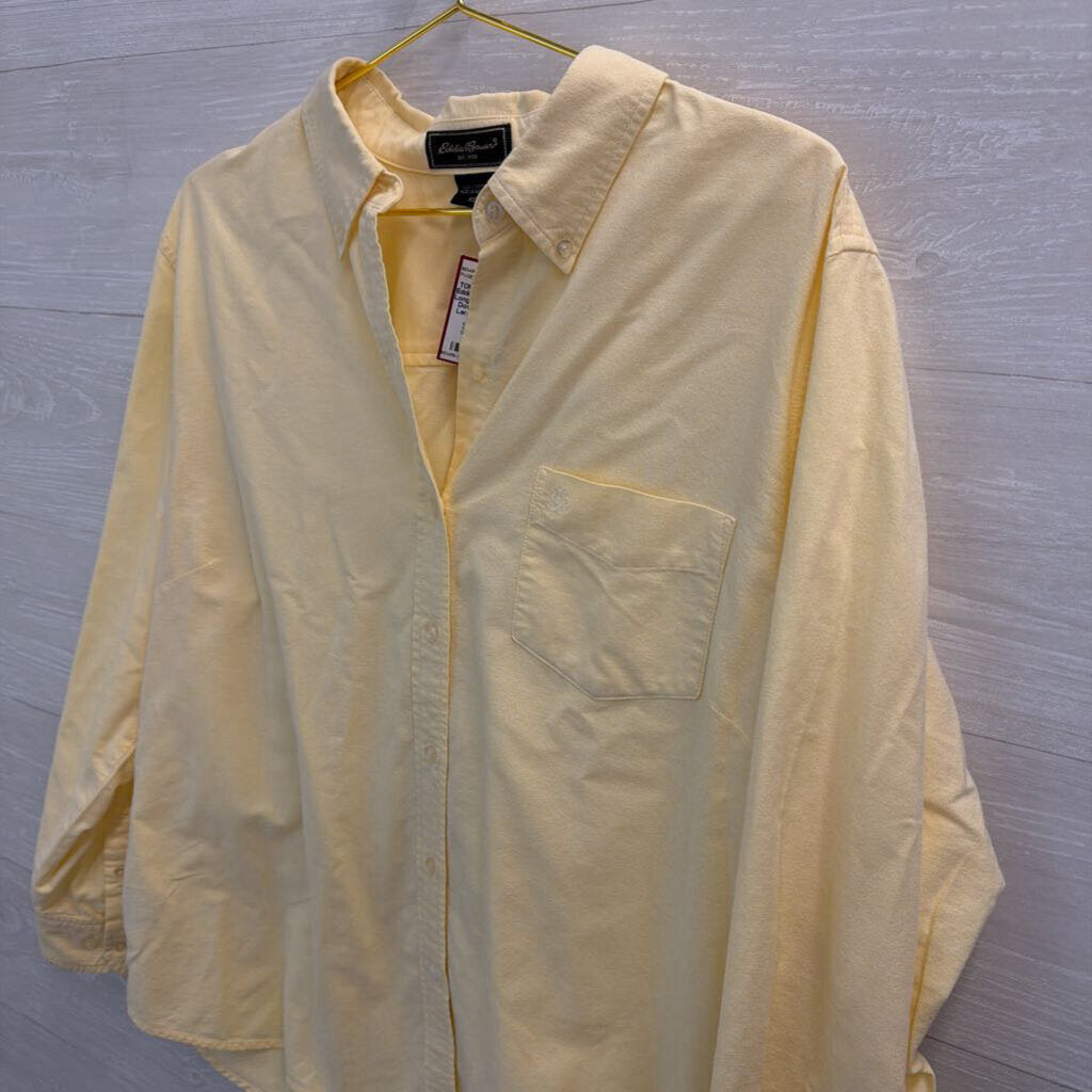 Eddie Bauer Yellow Long Sleeve Button Down Top Extra Large