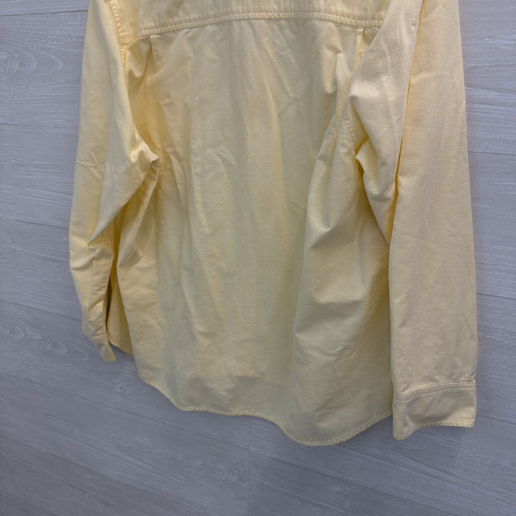 Eddie Bauer Yellow Long Sleeve Button Down Top Extra Large