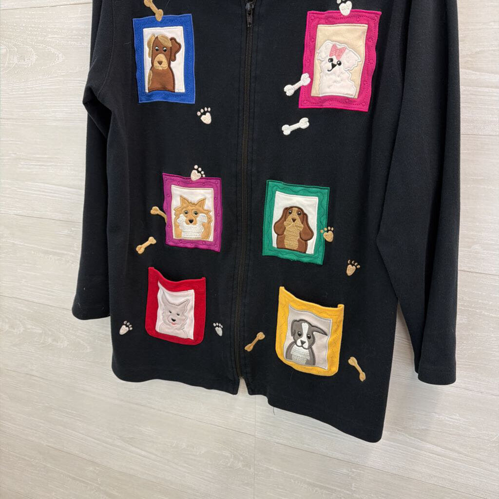 Vintage Bechamel Dog Zip Up Jacket Medium