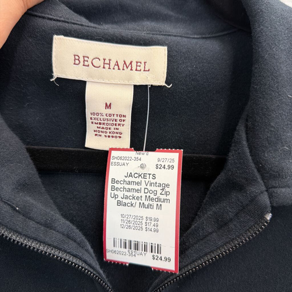 Vintage Bechamel Dog Zip Up Jacket Medium