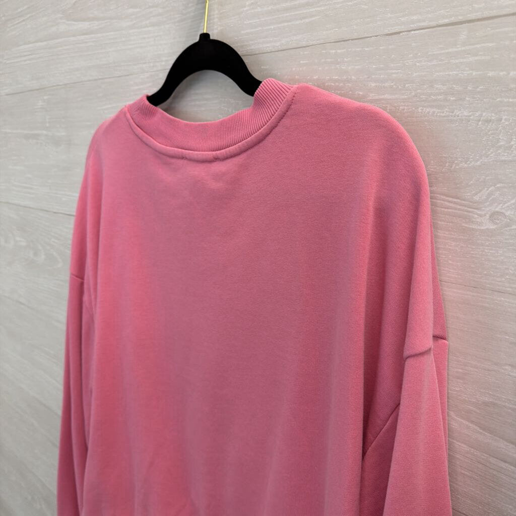 Pink Cropped 'Beverly Hills' Pullover Large