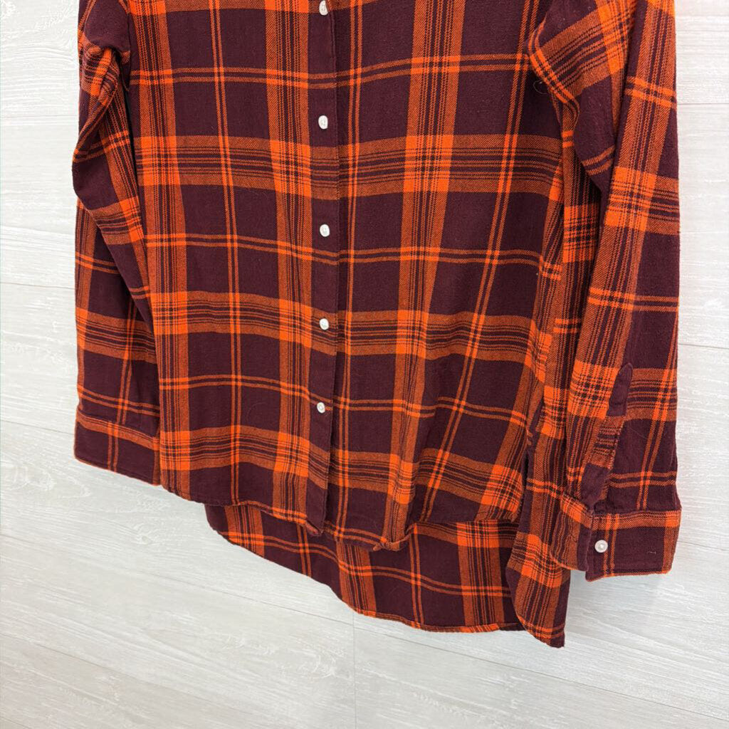 UG Apparel Virginia Tech Plaid Button Up Shirt Medium