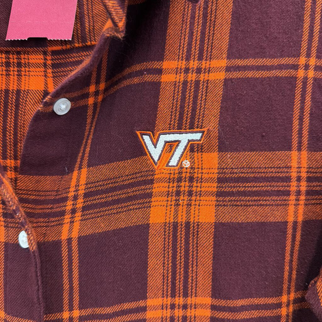 UG Apparel Virginia Tech Plaid Button Up Shirt Medium