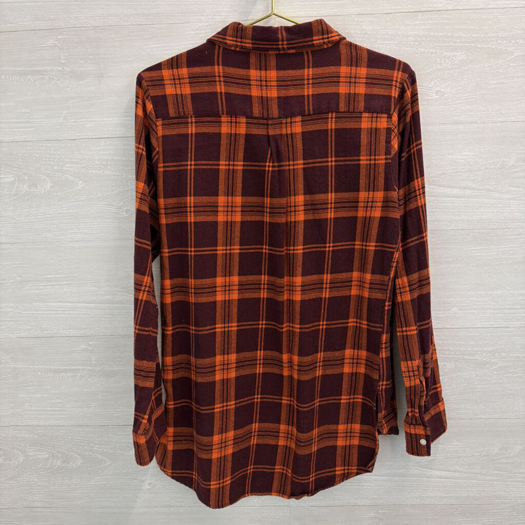 UG Apparel Virginia Tech Plaid Button Up Shirt Medium
