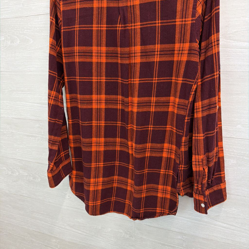 UG Apparel Virginia Tech Plaid Button Up Shirt Medium