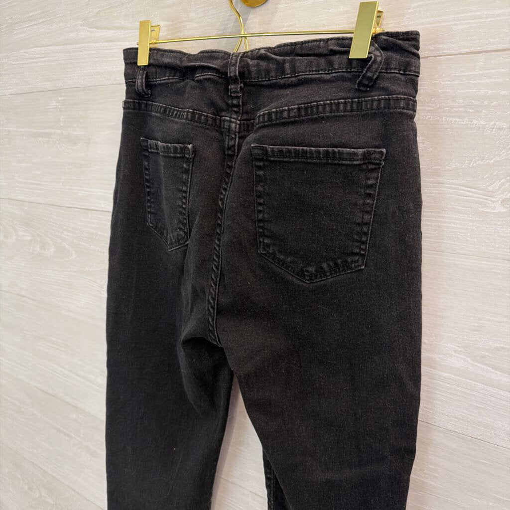 Black Denim High Waisted Skinny Leg Jeans Medium