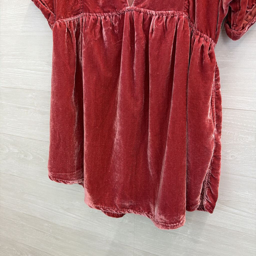 Free People Ivy Velvet Babydoll Tunic Small