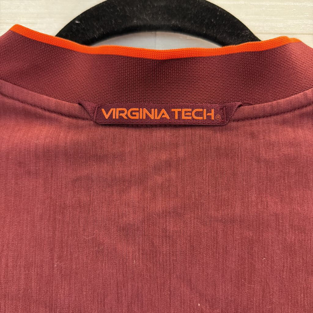 Nike Burgundy/ Orange Virginia Tech Quarter Zip Pullover Large