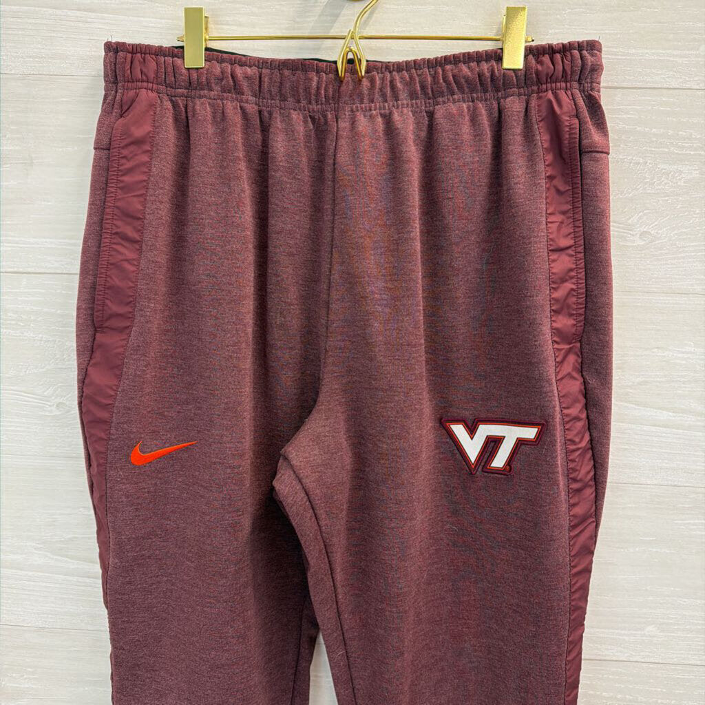 Nike Burgundy/ Orange Virginia Tech Sweatpants Large