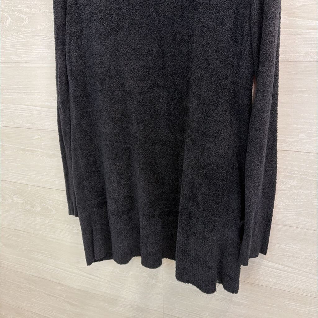 Barefoot Dreams Cozychic Lite Black Long Sleeve Open Front Cardigan Sweater Medium