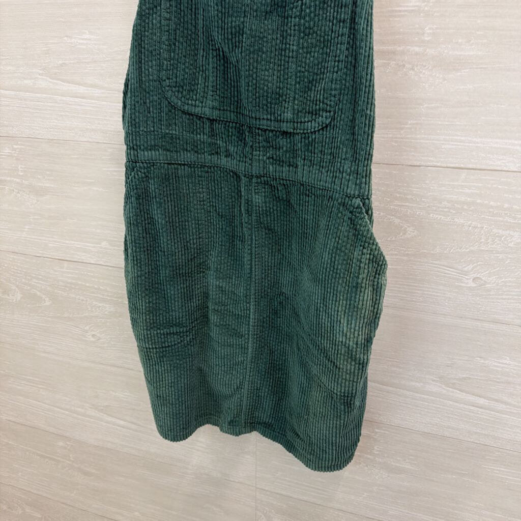 Green Corduroy Overall Dress Small