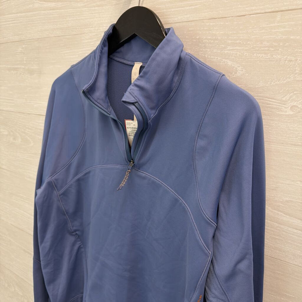 Lululemon Blue Quarter Zip Long Sleeve Pullover 12