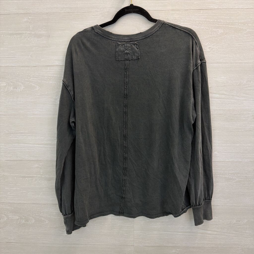 We The Free Grey Slouchy Long Sleeve Top Small