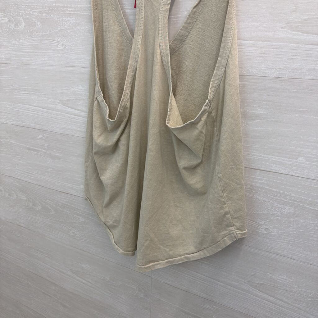 FP Movement Green V Neck Slouchy Tank Top Large
