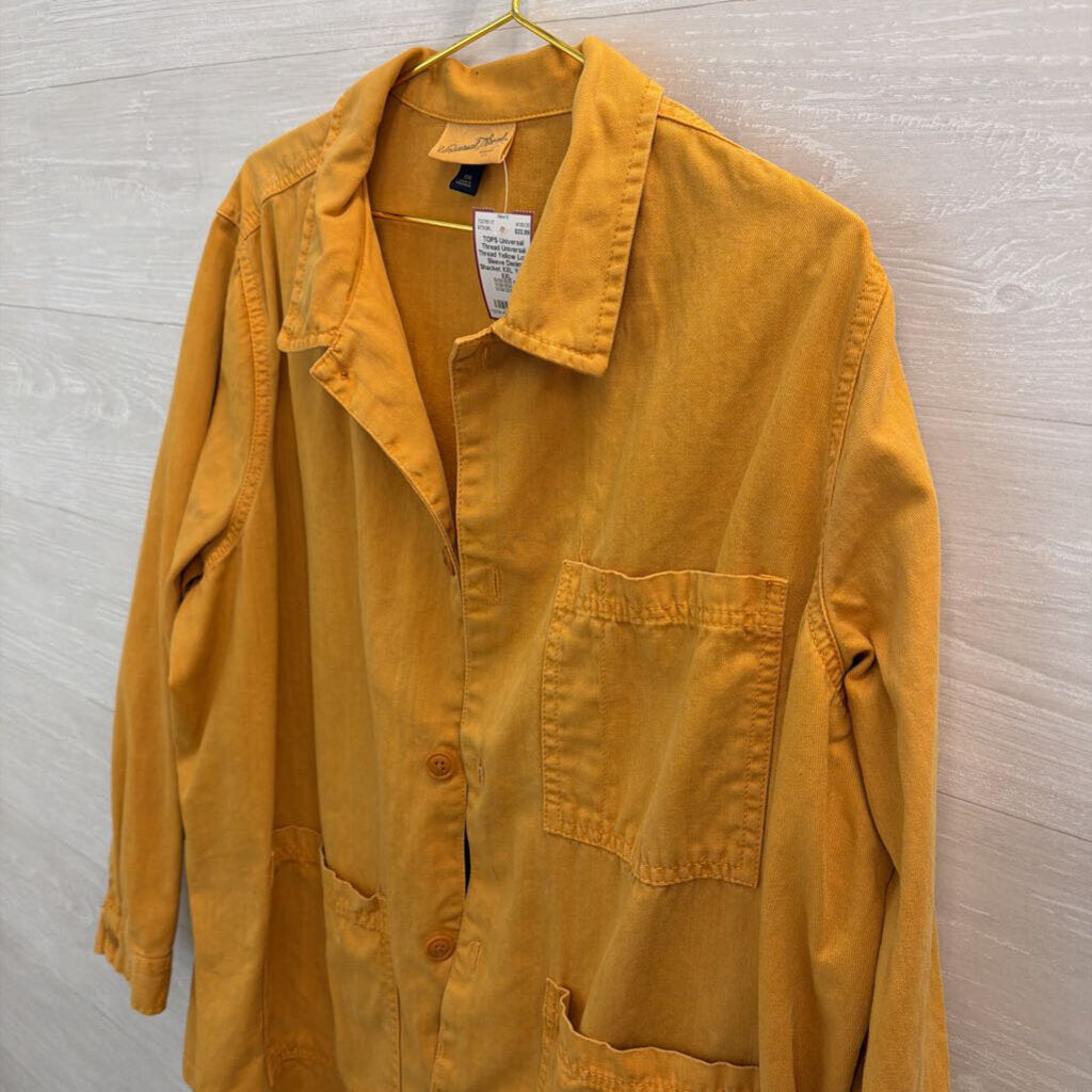 Universal Thread Yellow Long Sleeve Denim Shacket XXL