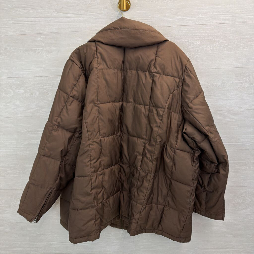 Xtreme Tek Brown Quilted Puffer Jacket 26/28 Womens