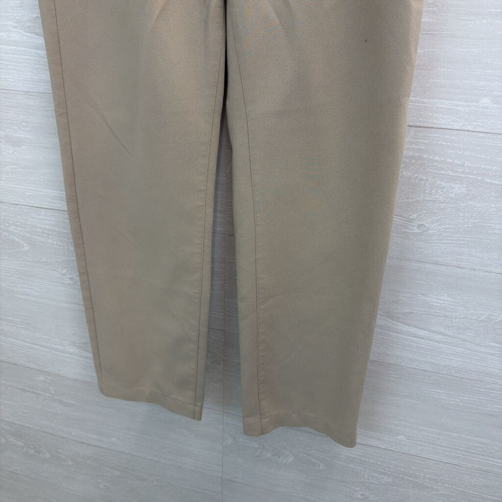 Abercrombie and Fitch Beige Cross Waist Wide Leg Trouser Pants Small