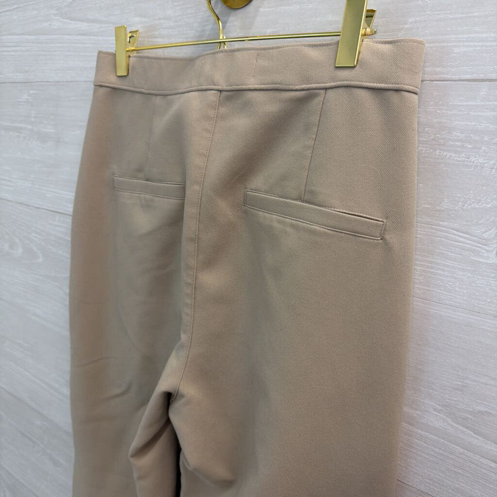 Abercrombie and Fitch Beige Cross Waist Wide Leg Trouser Pants Small