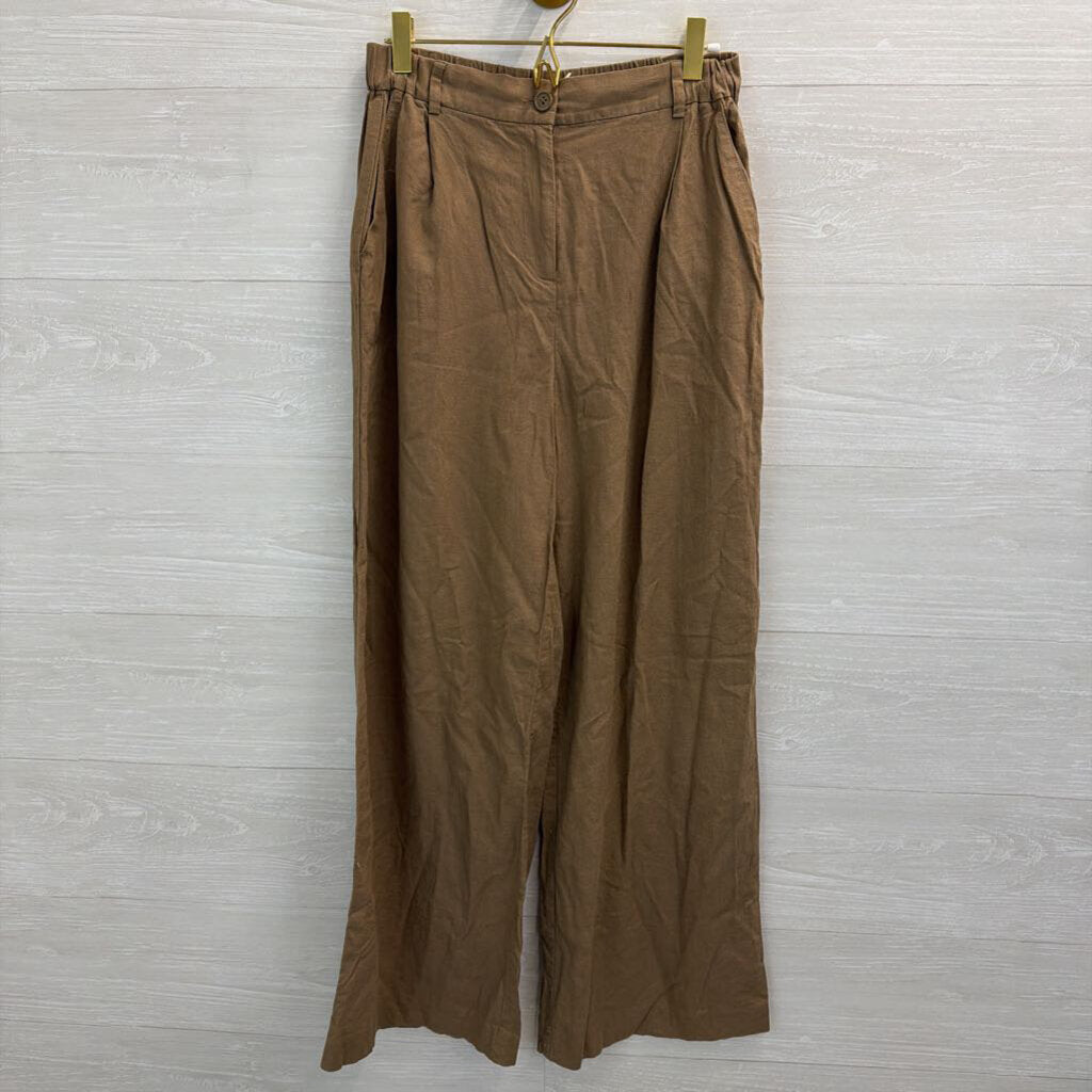Open Edit Brown Wide Leg Trouser Pants Small