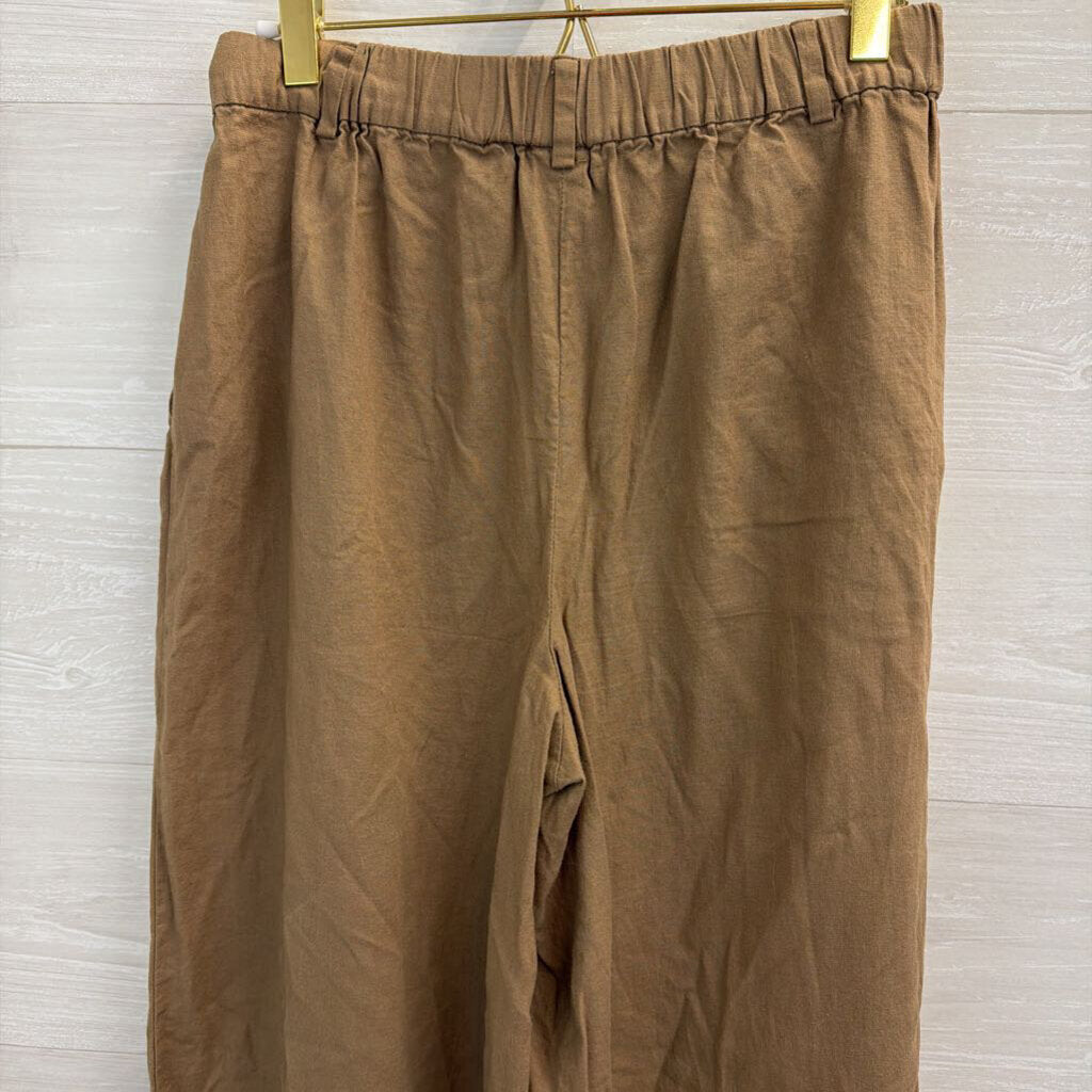 Open Edit Brown Wide Leg Trouser Pants Small
