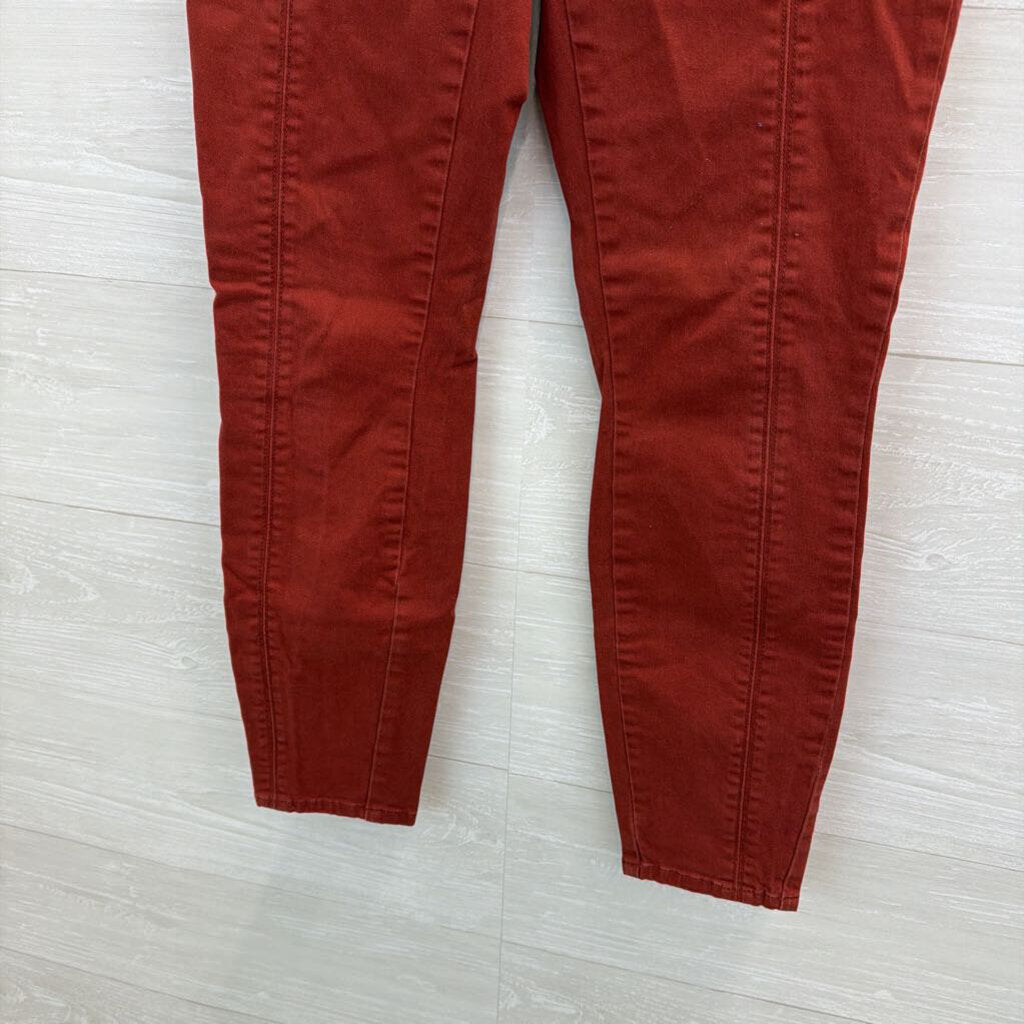 Anthropologie Burnt Red Skinny Leg Pants 27