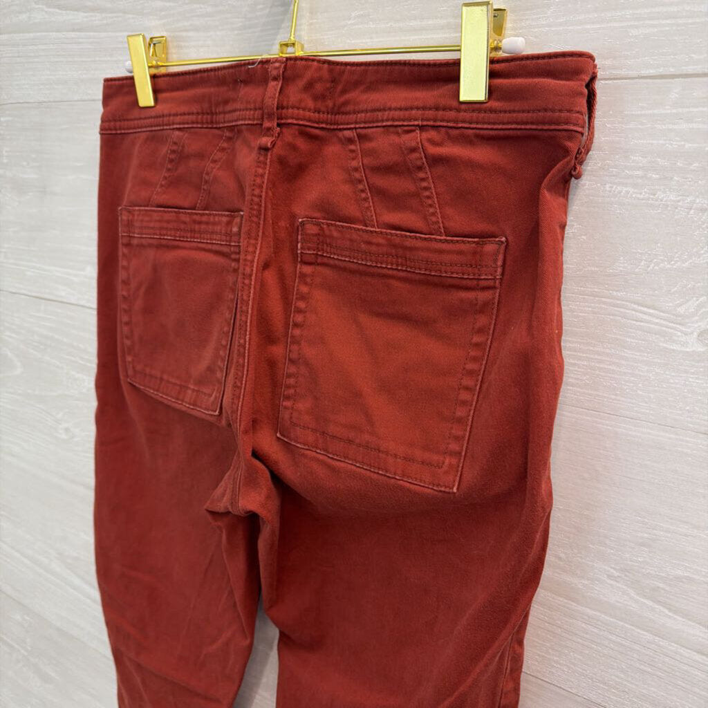 Anthropologie Burnt Red Skinny Leg Pants 27