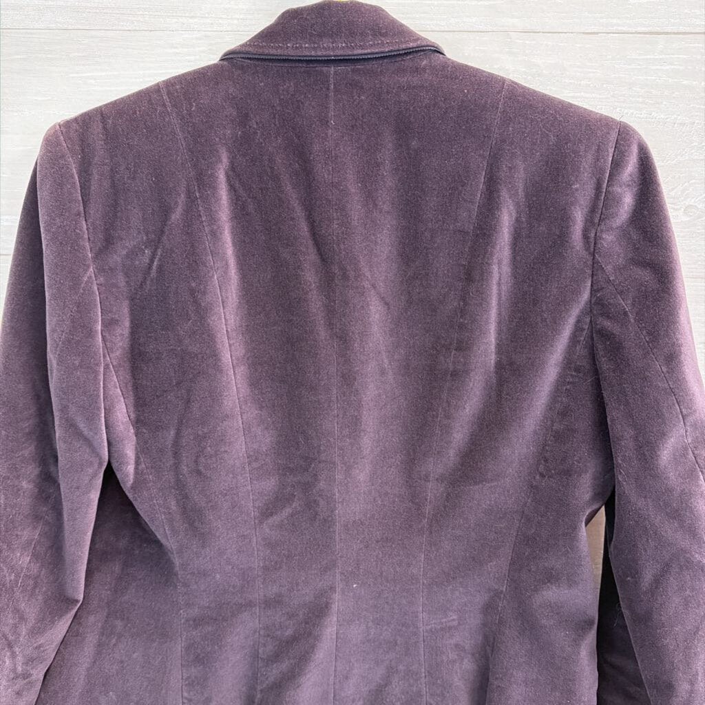 Tahari Purple Velvet Jacket 8
