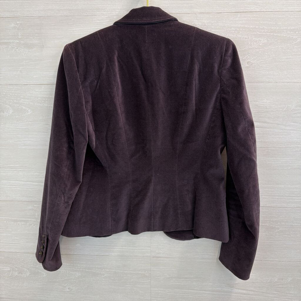 Tahari Purple Velvet Jacket 8