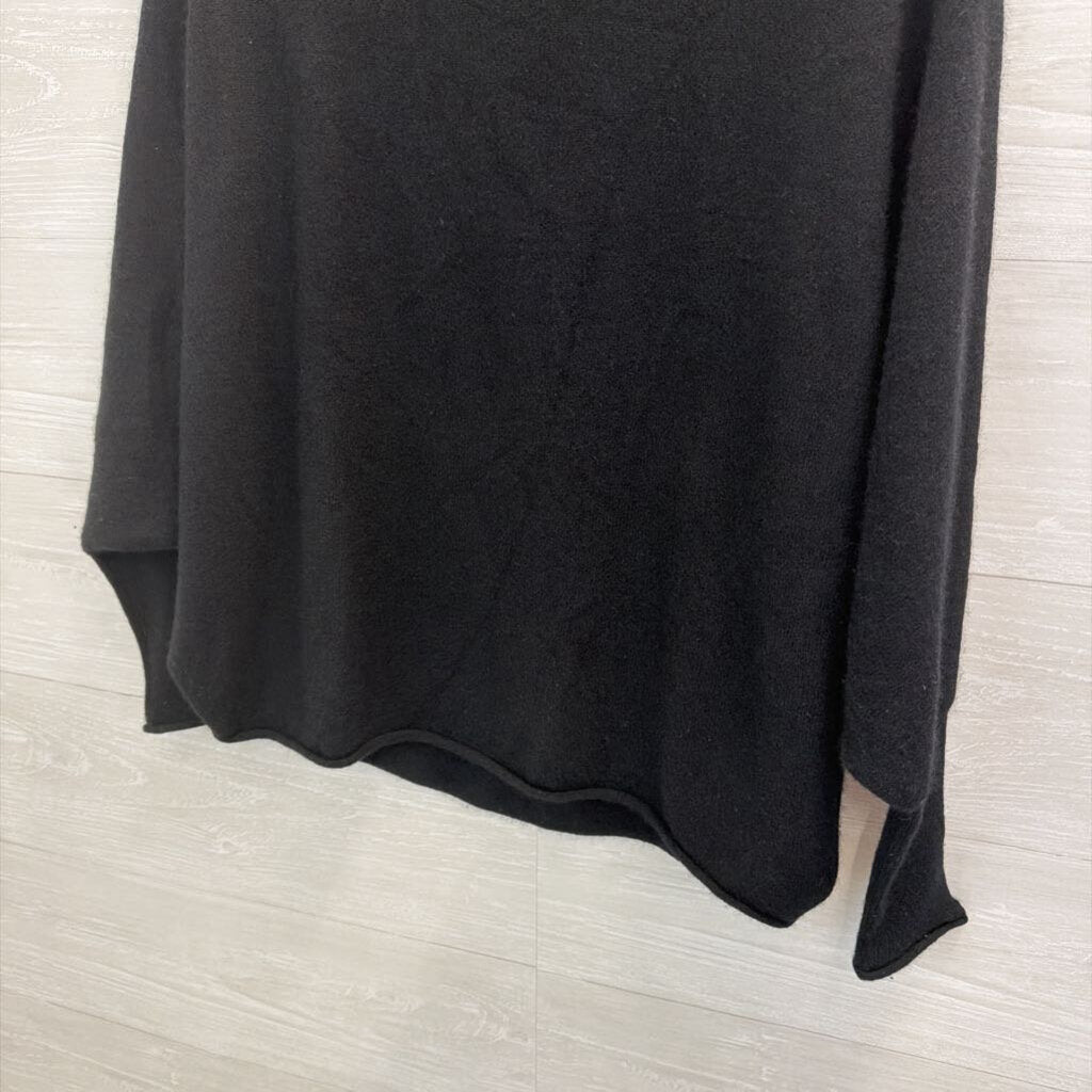 Quince Soft 100% Cashmere Black Long Sleeve Sweater Top Large