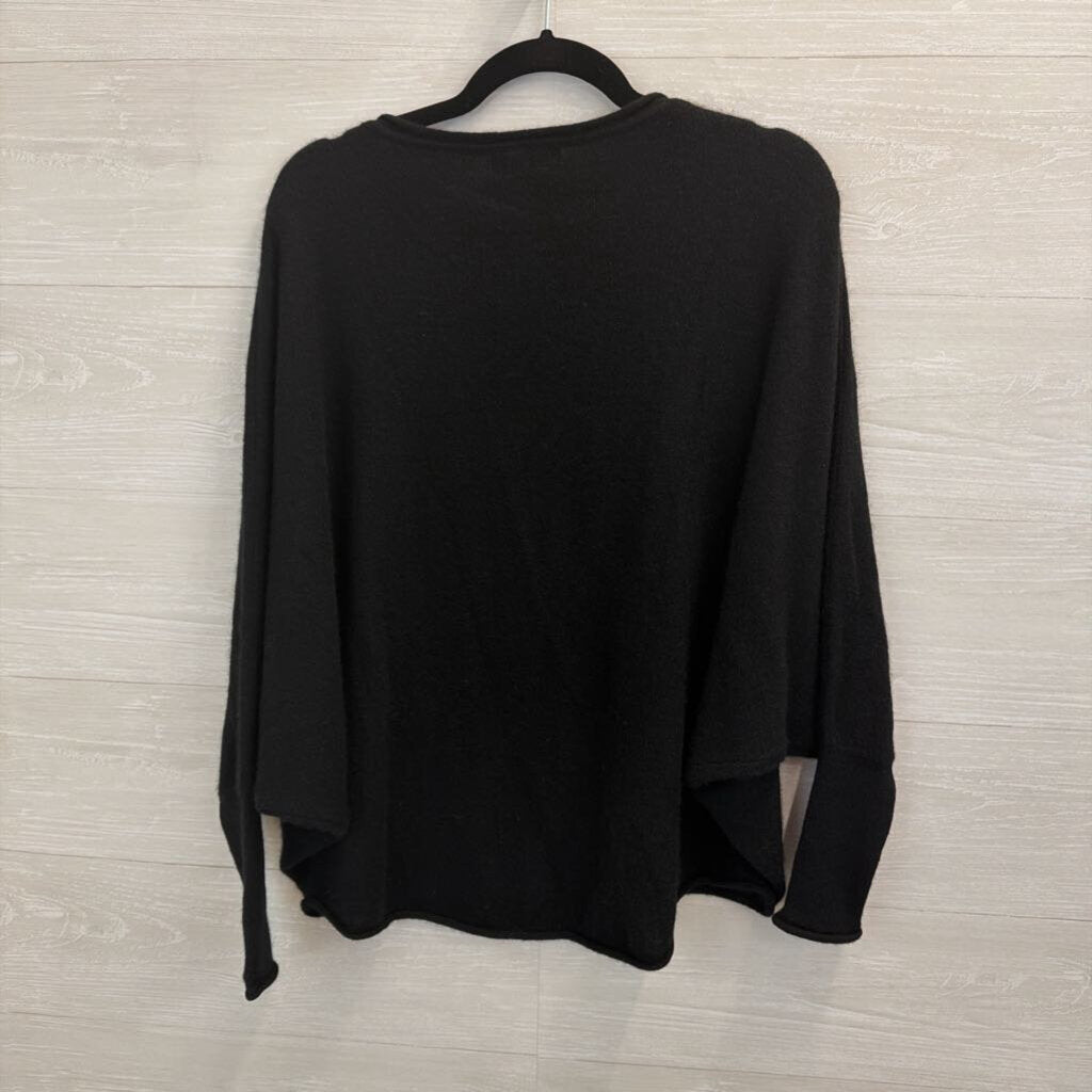 Quince Soft 100% Cashmere Black Long Sleeve Sweater Top Large