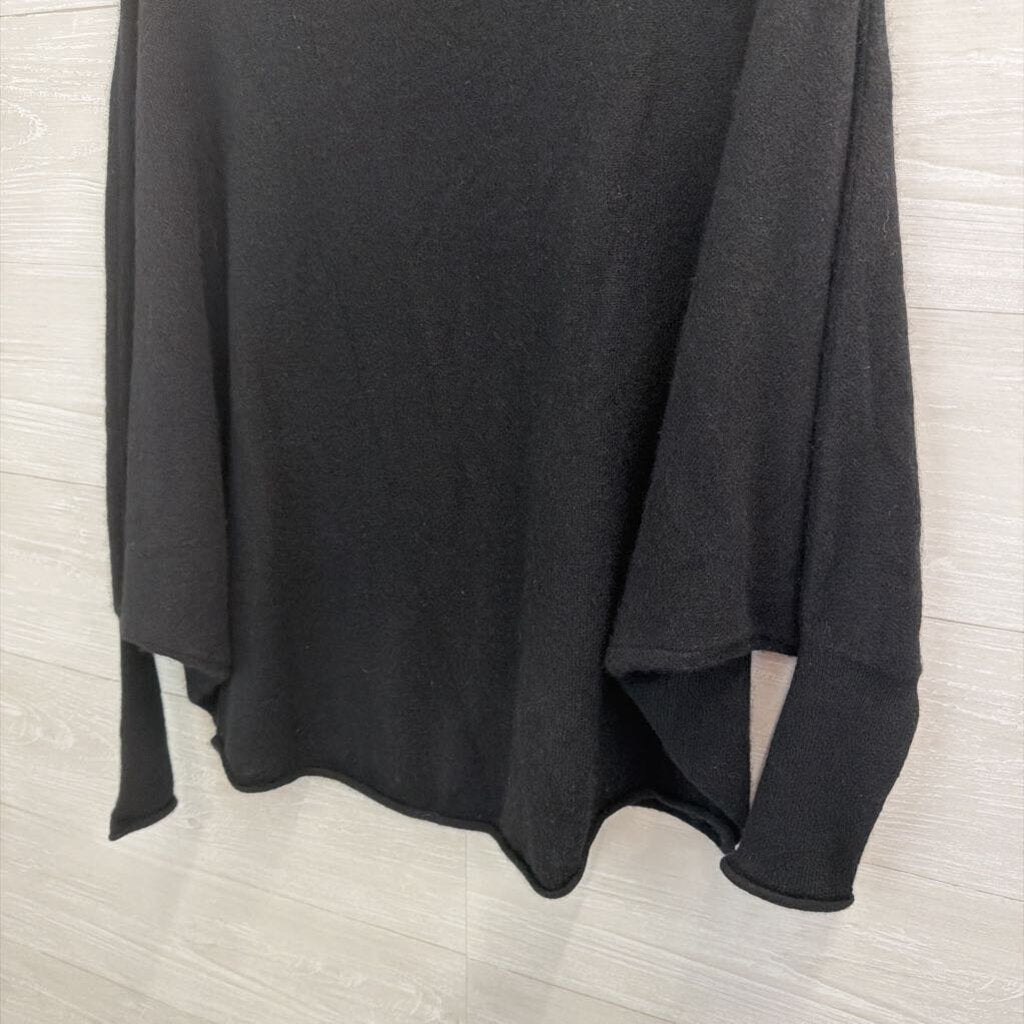Quince Soft 100% Cashmere Black Long Sleeve Sweater Top Large
