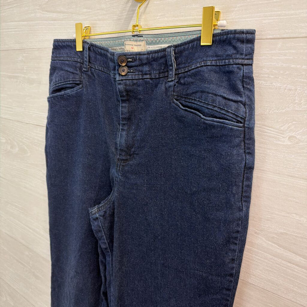 Anthropologie Dark Wash The Essential Trouser Jeans 12