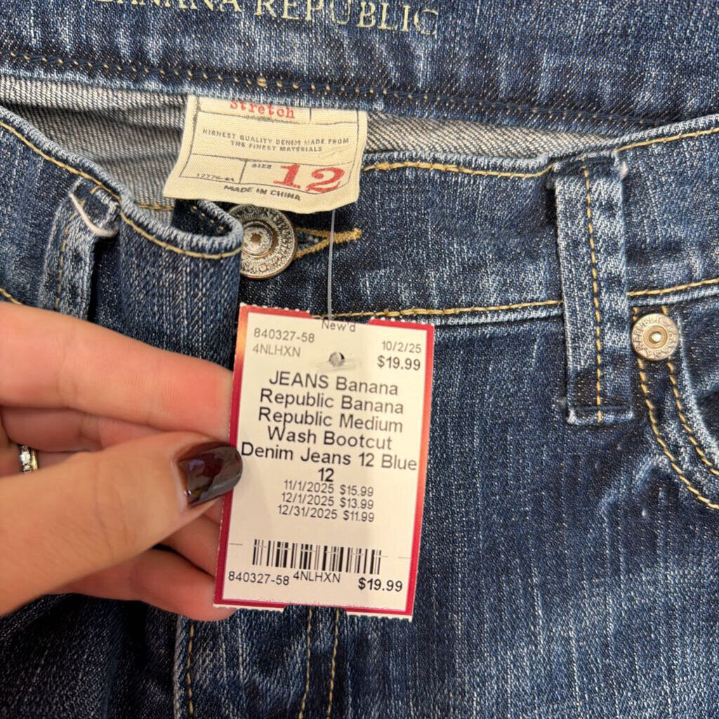Banana Republic Medium Wash Bootcut Denim Jeans 12