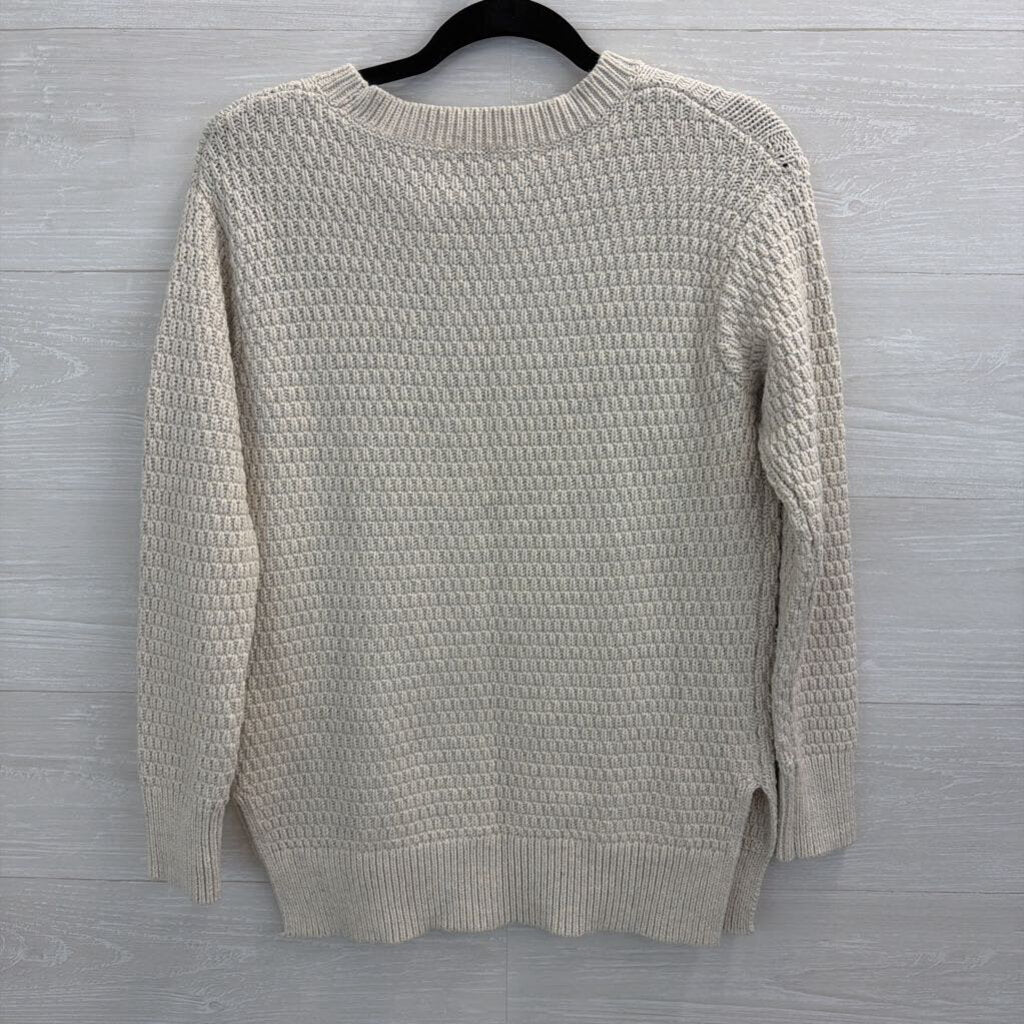 Gap Grey Cable Knit Long Sleeve Sweater Top Small