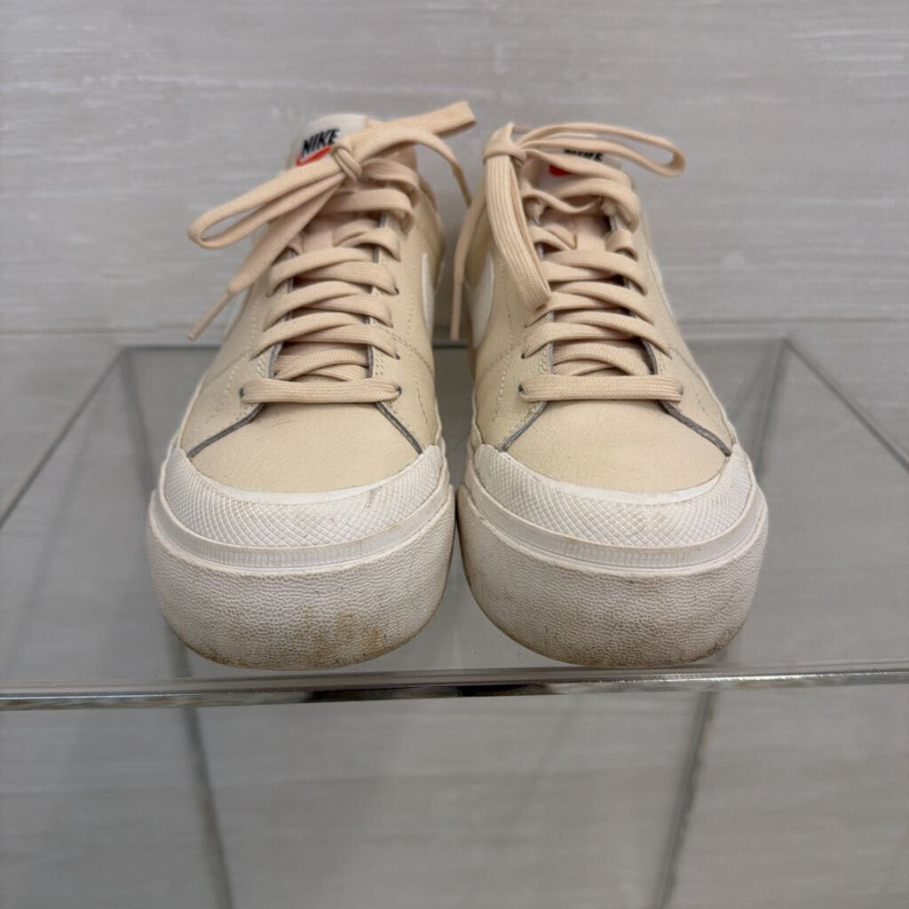 Nike Beige/ White Court Legacy Life Sneakers 7.5